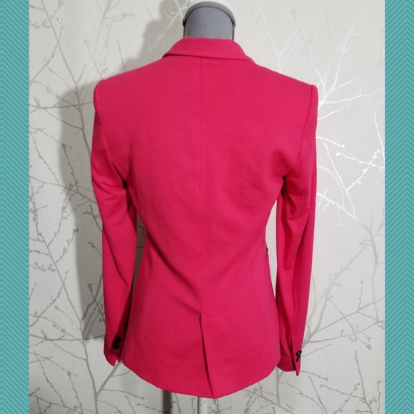 Zara Hot Pink Single Button Fitted Blazer Jacket - Picture 3 of 5